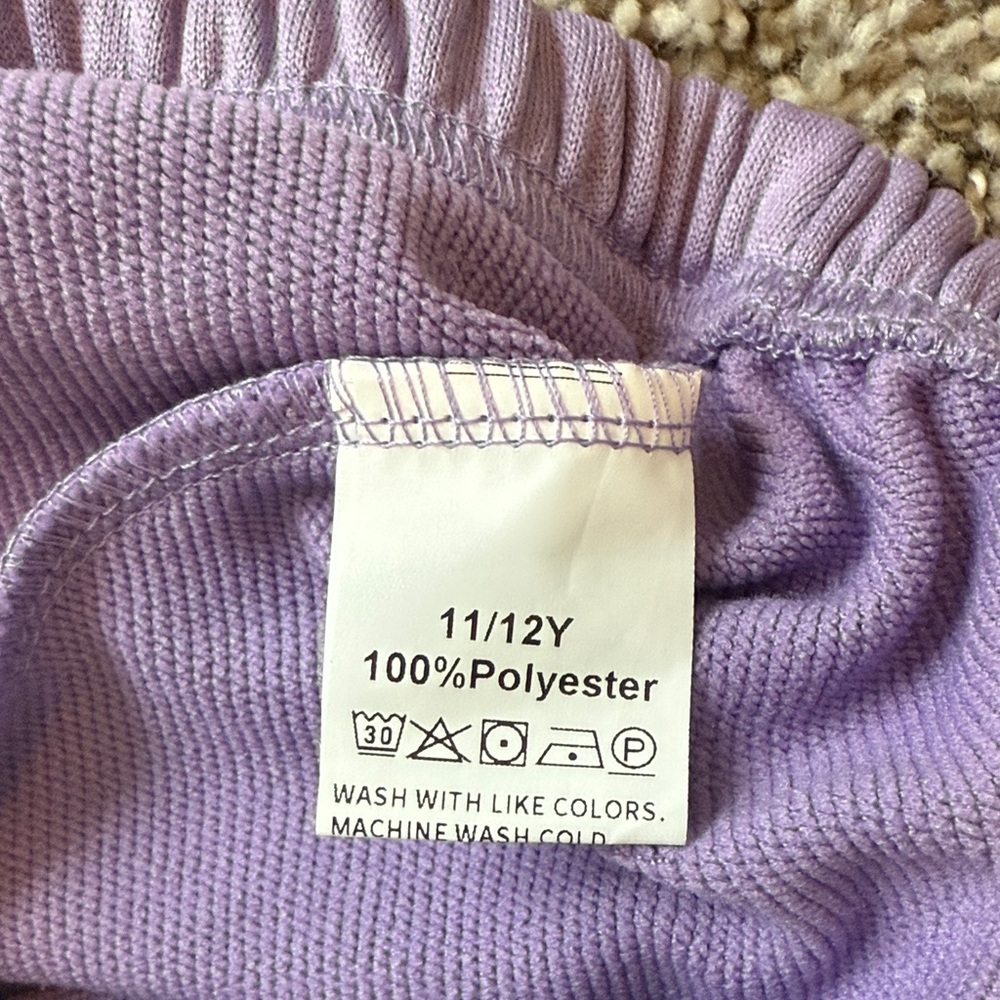 Kids Lavender Sweatpants - Picture 2 of 4